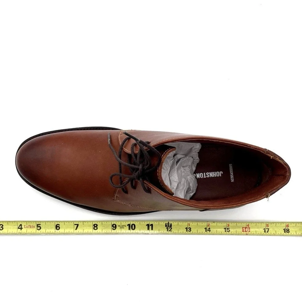 NWT Johnston & Murphy Men's Brown Leather Chukka Boots Size 10.5 M Genuine Crepe